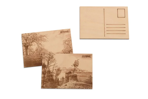 Ahşap kartpostallar, 2'li set.